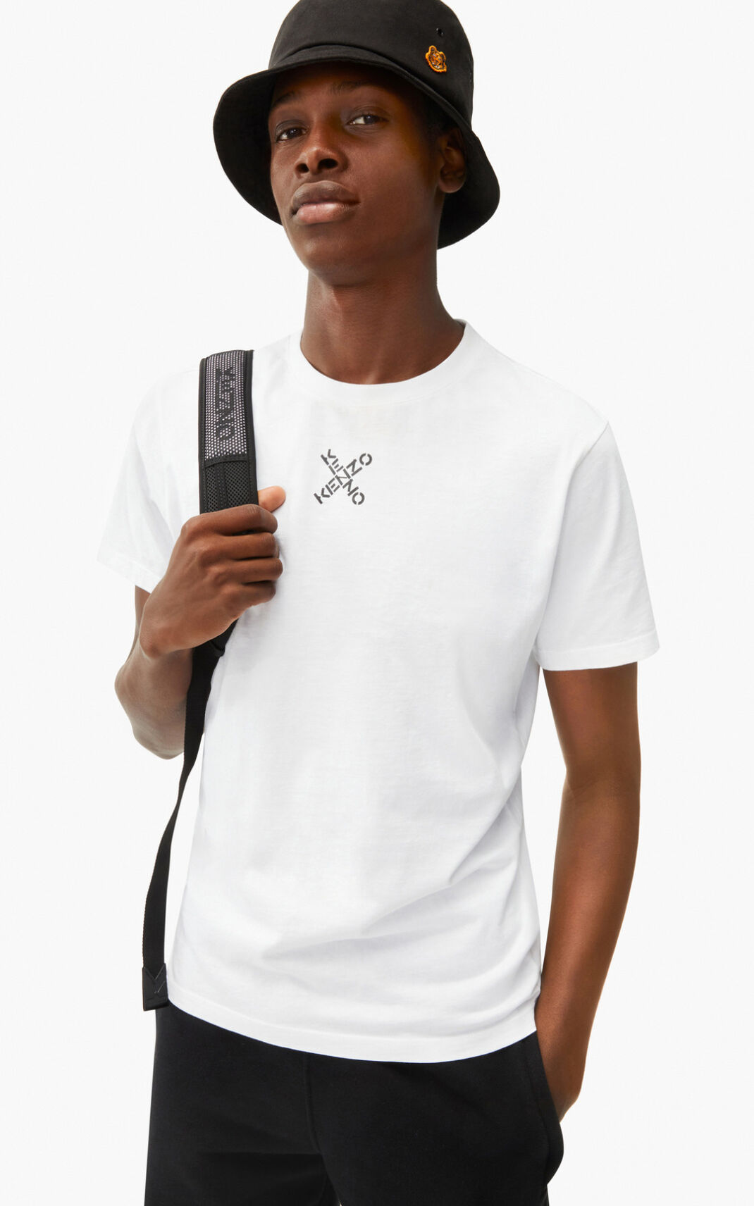 Kenzo Sport Little X T Shirt White For Mens 3605USAPQ